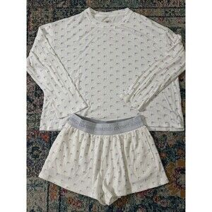 Sunkissed Coconut American Flag waffle-knit lounge set Size S/M